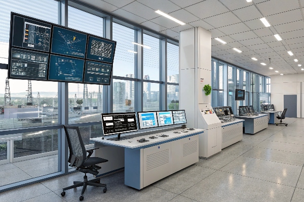 最新の制御室と監視システム